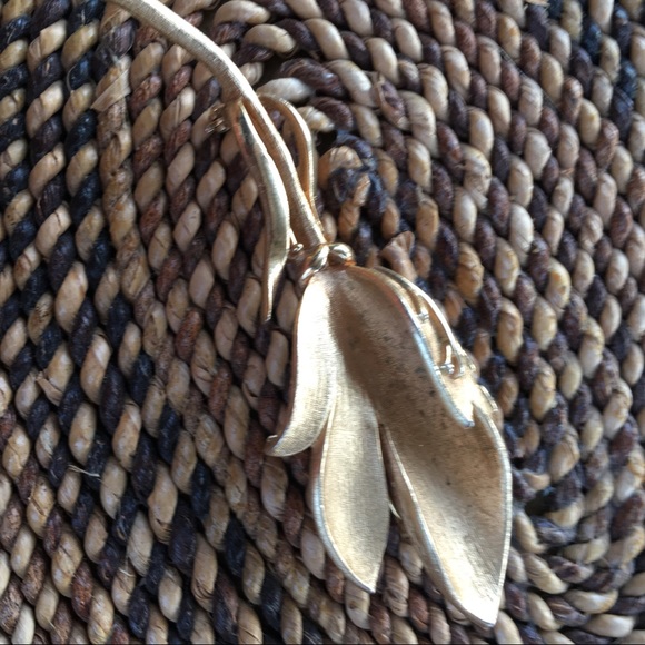 Golden Bud Unfolding Pin 60s by Coro - Picture 3 of 3